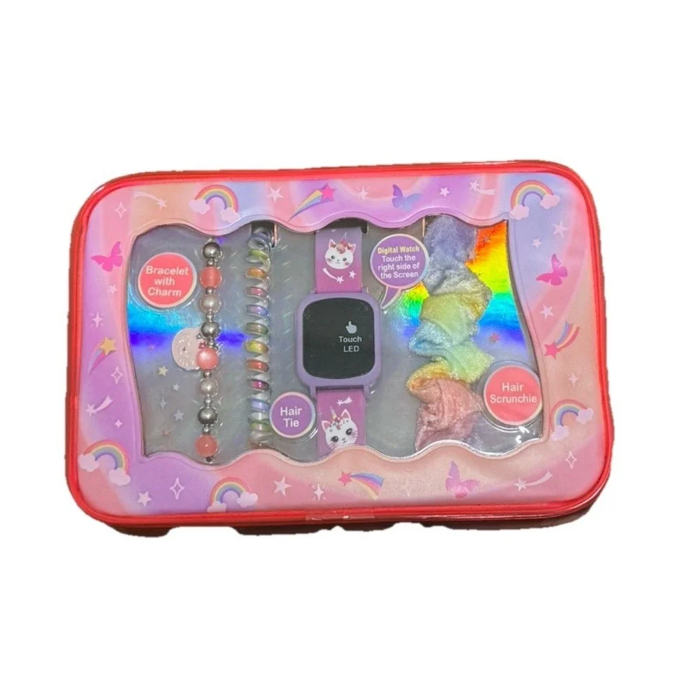 Hot Focus Time to Chill Girls Touch Screen LED Digital‎ Watch Accessory Kit NWT